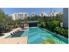 Barra Olimpica. Living Park Jardim. Sala e quarto Garden. vaga. piscina e churrasqueira